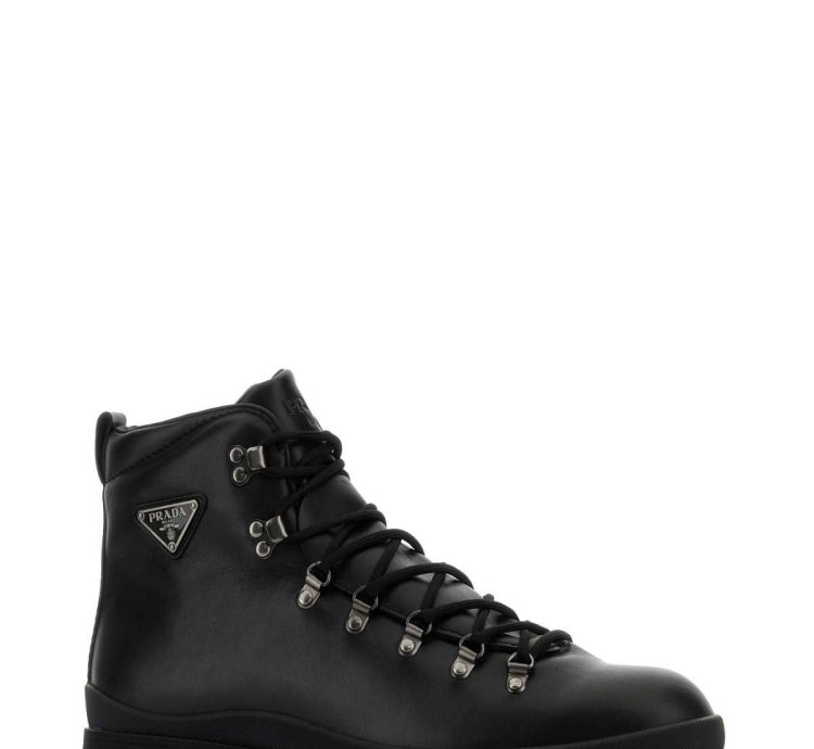 Black Leather Ankle Boots