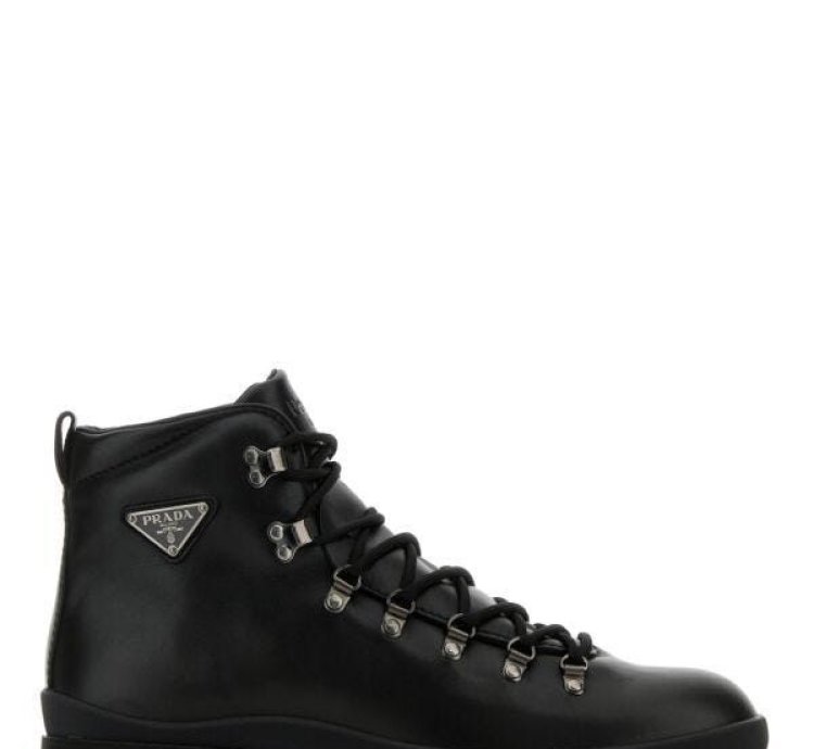 Black Leather Ankle Boots