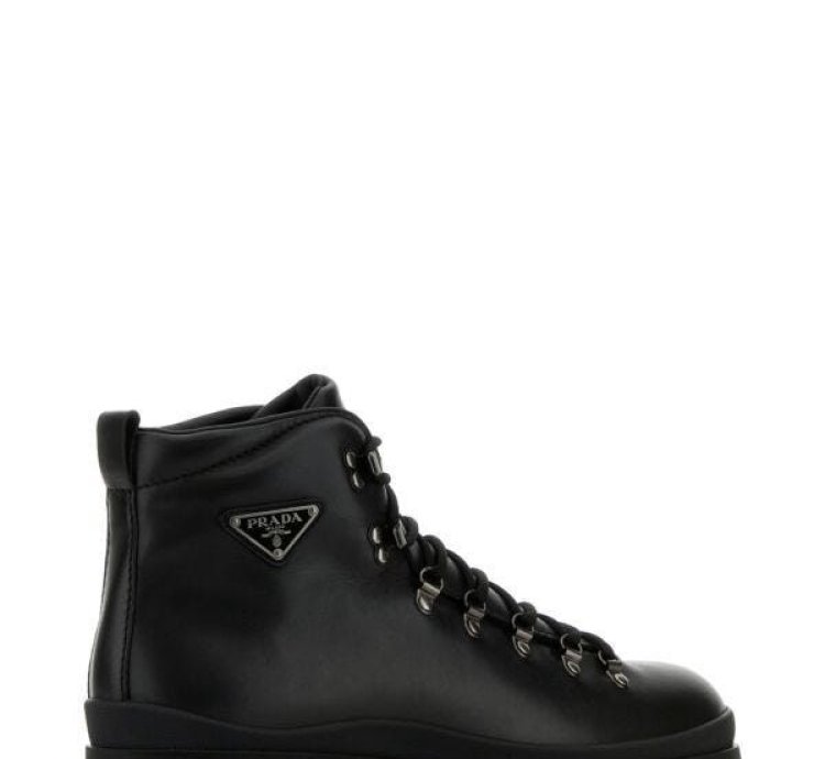 Black Leather Ankle Boots