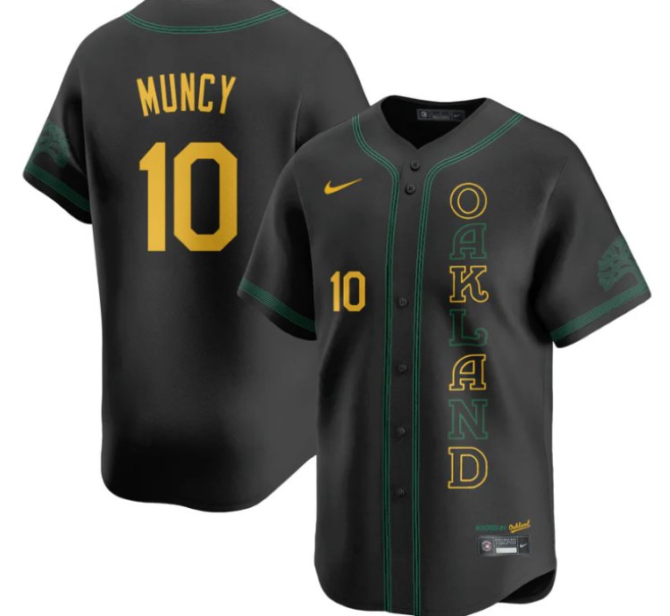 Max Muncy Jersey 10 Oakland Athletics City Connect Concept Stitched Black