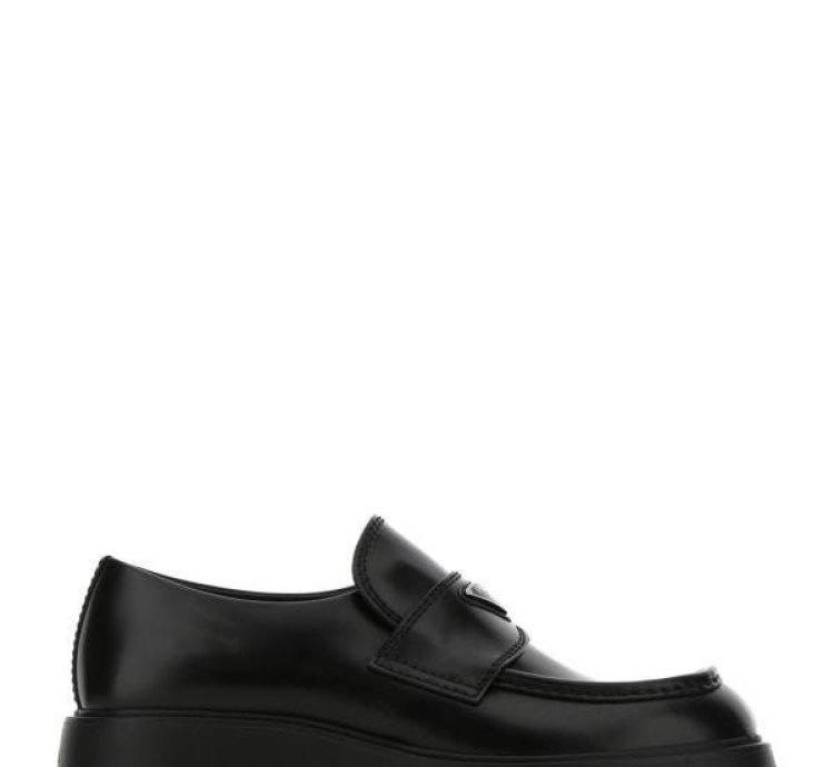 Black Leather Monolith Loafers