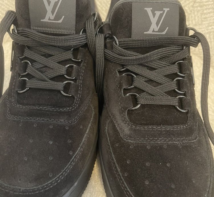 Black Suede Lv Trainer Sneakers - 6 5 New