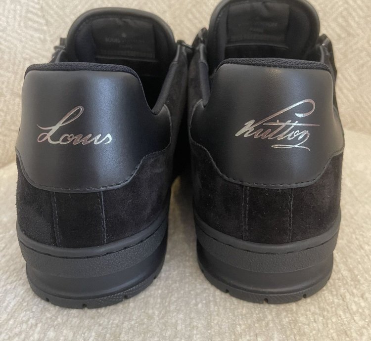 Black Suede Lv Trainer Sneakers - 6 5 New