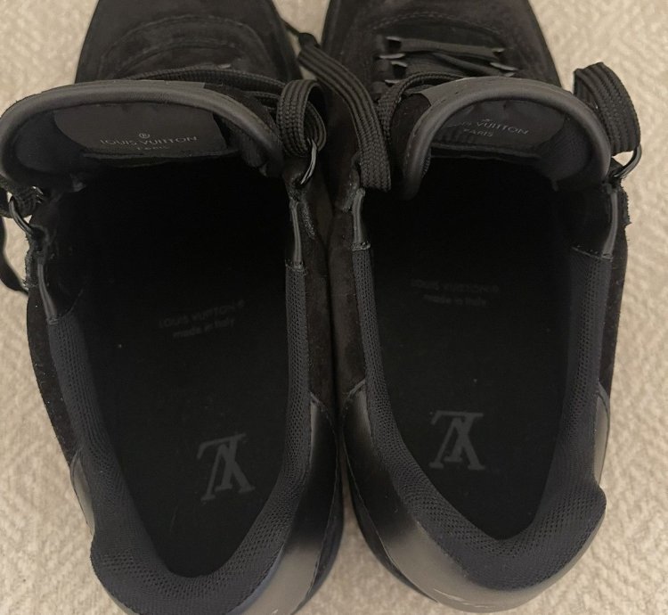 Black Suede Lv Trainer Sneakers - 6 5 New