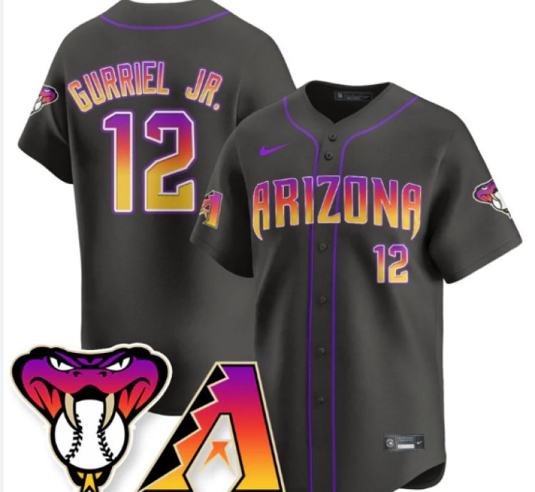 Lourdes Gurriel Jr Jersey 12 Arizona Diamondbacks 2025 City Connect Concept Stitched Black