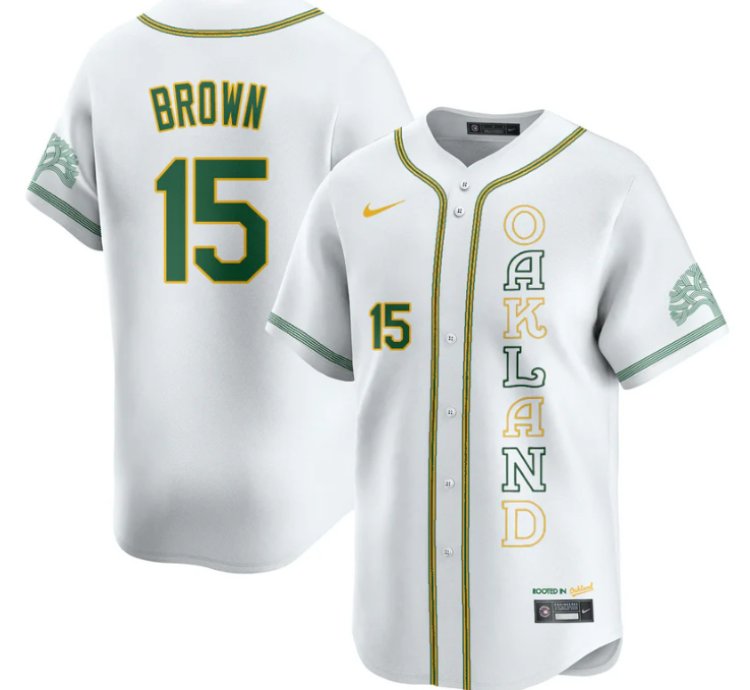 Seth Brown Jersey 15 Oakland Athletics City Connect Concept Stitched White