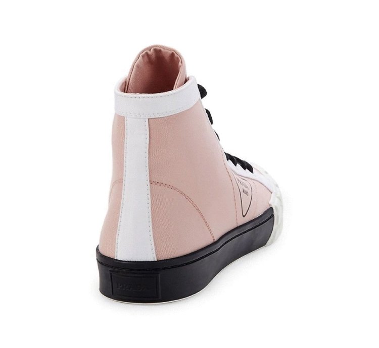 Bnwt Prada Gabardine Hi-top Sneakers