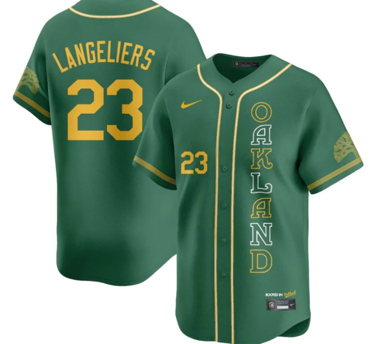 Shea Langeliers Jersey 23 Oakland Athletics City Connect Concept Stitched Green