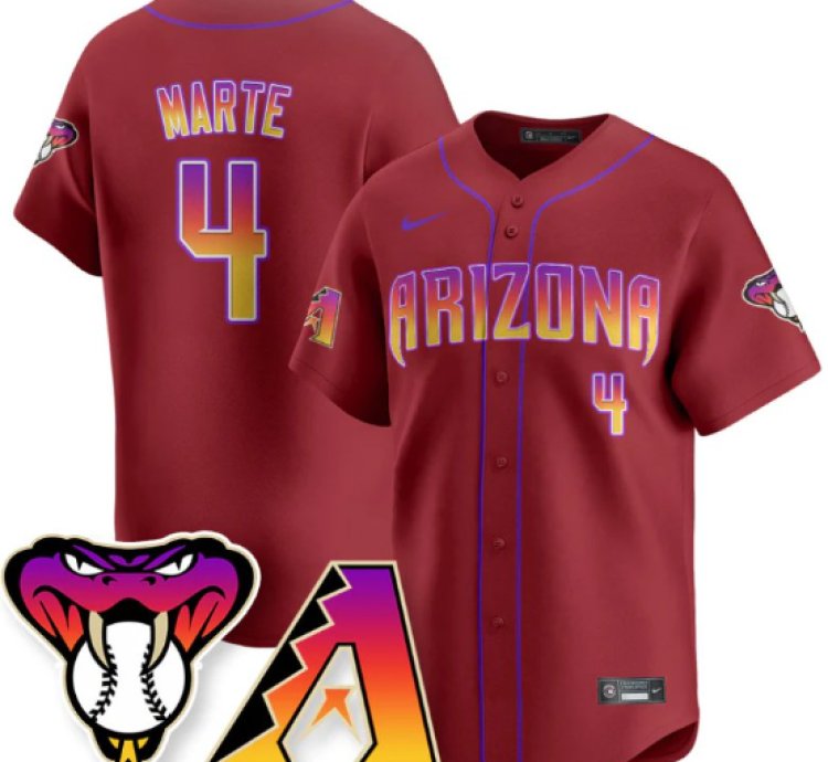 Ketel Marte Jersey 4 Arizona Diamondbacks 2025 City Connect Concept Stitched Red