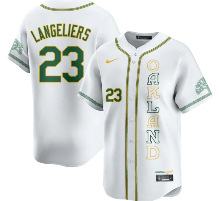 Shea Langeliers Jersey 23 Oakland Athletics City Connect Concept Stitched White