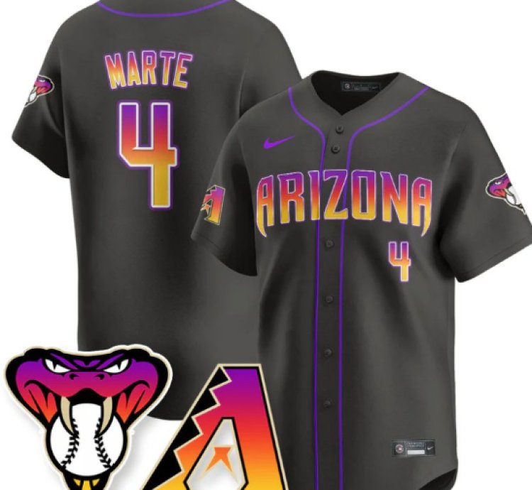 Ketel Marte Jersey 4 Arizona Diamondbacks 2025 City Connect Concept Stitched Black