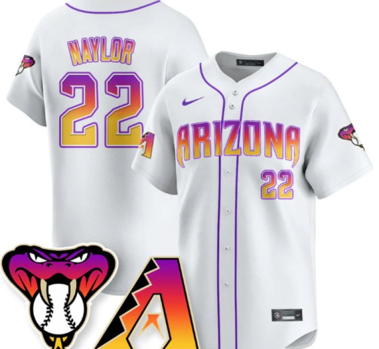 Josh Naylor Jersey 22 Arizona Diamondbacks 2025 City Connect Concept Stitched White