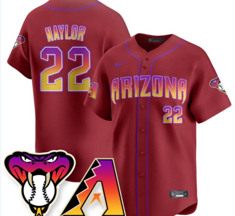 Josh Naylor Jersey 22 Arizona Diamondbacks 2025 City Connect Concept Stitched Red