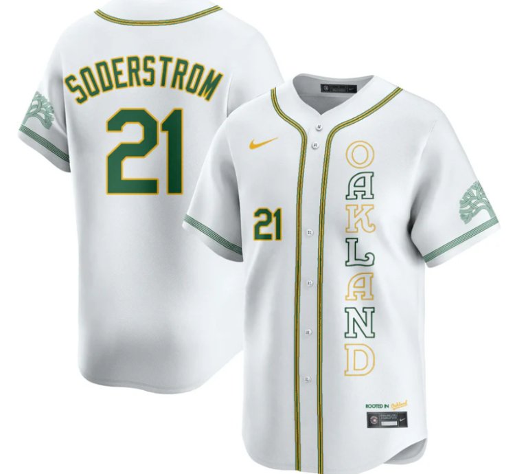 Tyler Soderstrom Jersey 21 Oakland Athletics City Connect Concept Stitched White