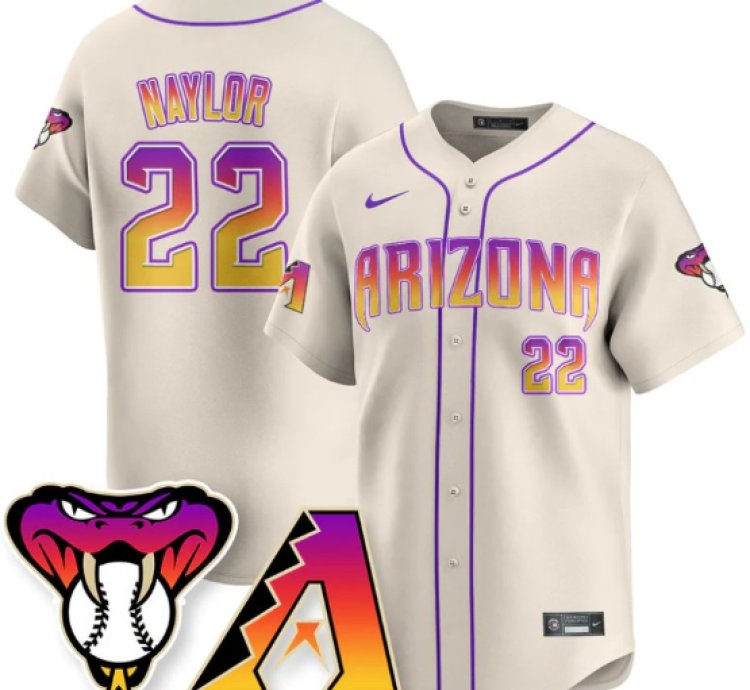Josh Naylor Jersey 22 Arizona Diamondbacks 2025 City Connect Concept Stitched Cream