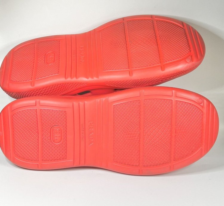 Brand New Prada Red Rubber Mules Size 43eu 10us