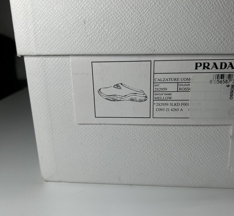 Brand New Prada Red Rubber Mules Size 43eu 10us