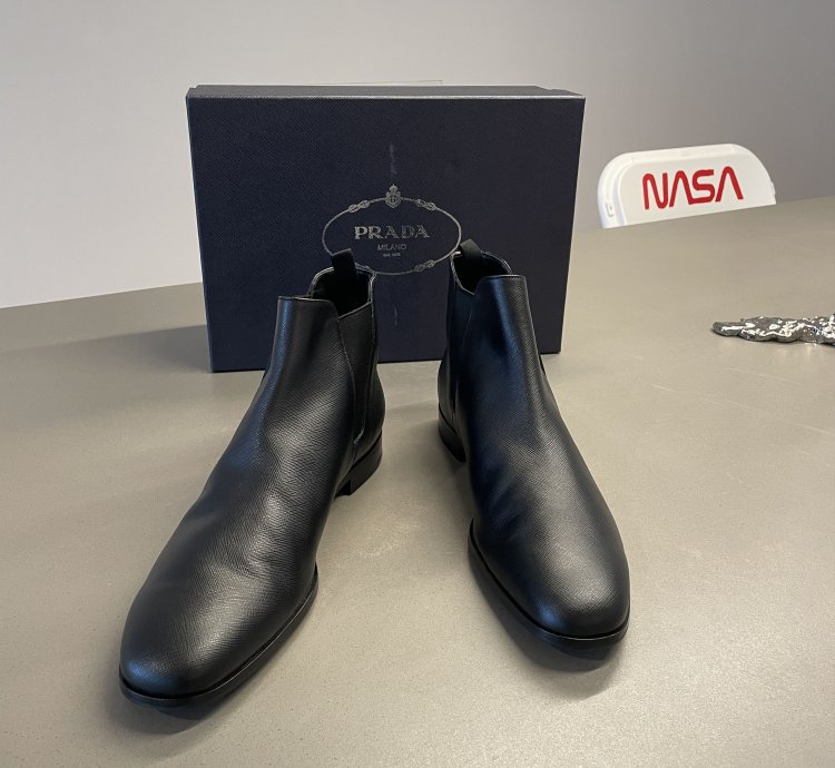 Brand New Prada Saffiano Leather Chelsea Boots