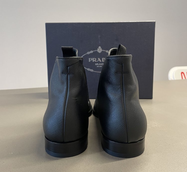 Brand New Prada Saffiano Leather Chelsea Boots