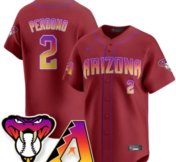 Geraldo Perdomo Jersey 2 Arizona Diamondbacks 2025 City Connect Concept Stitched Red