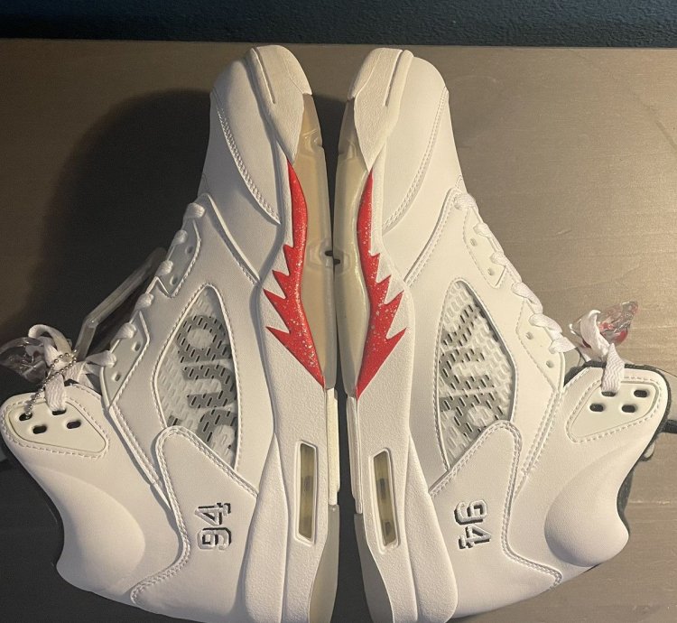 Brand New White Supreme Jordan 5 Retros