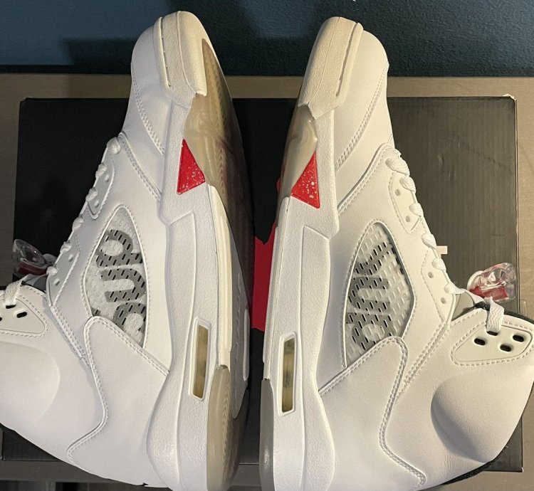 Brand New White Supreme Jordan 5 Retros