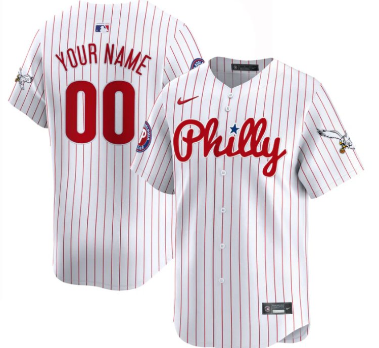 Custom Phillies And Eagles Jersey Name Number Vapor Premier Limited Stitched Pinstripe