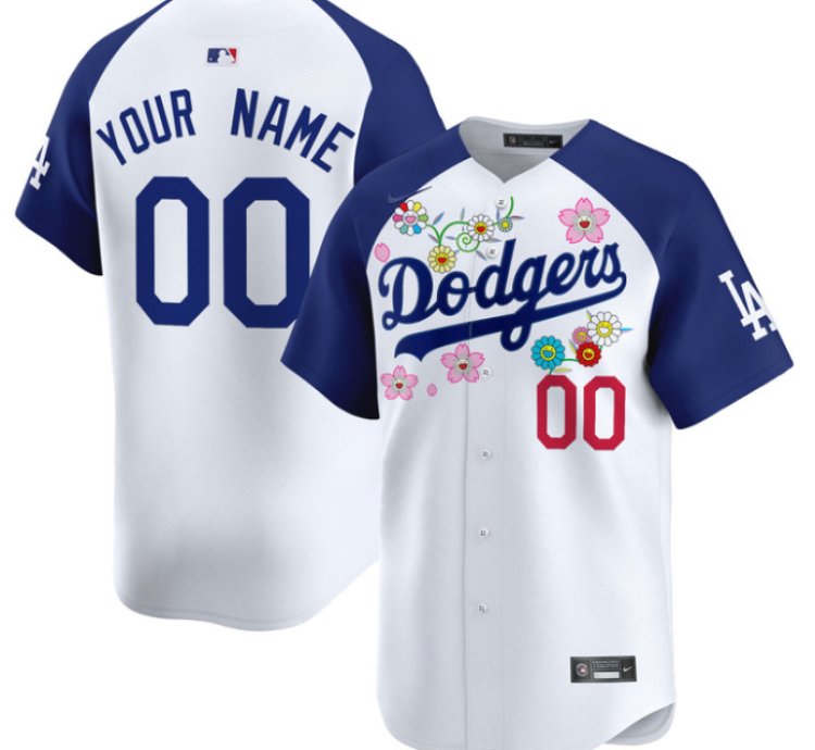Custom Dodgers Jersey Takashi Murakami 2025 Vapor Premier Limited Stitched Alternate