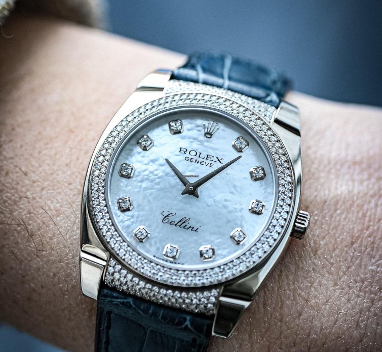 Rolex Cellini Cestello 18k Watch Diamond