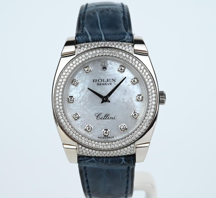 Rolex Cellini Cestello 18k Watch Diamond