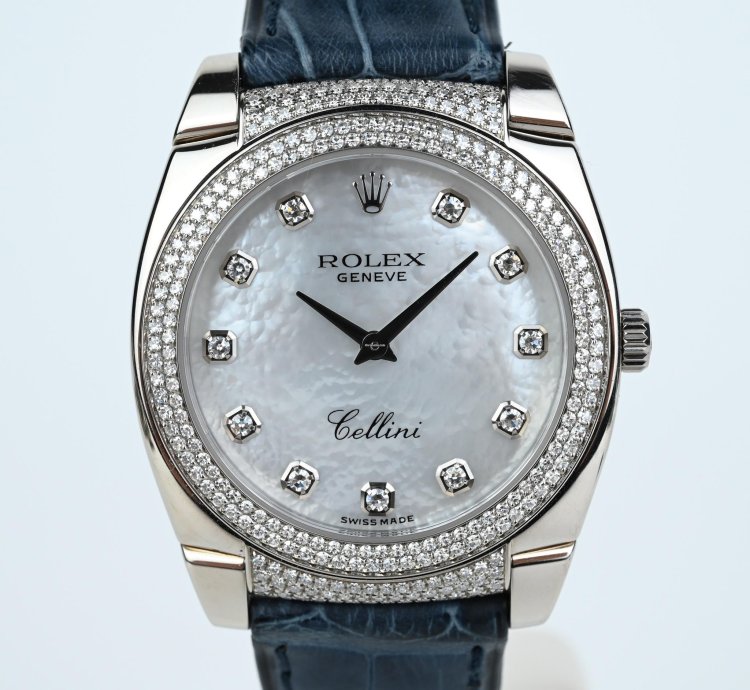 Rolex Cellini Cestello 18k Watch Diamond