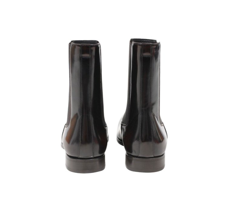 Brown Leather Square Toe Chelsea Boots - 01278