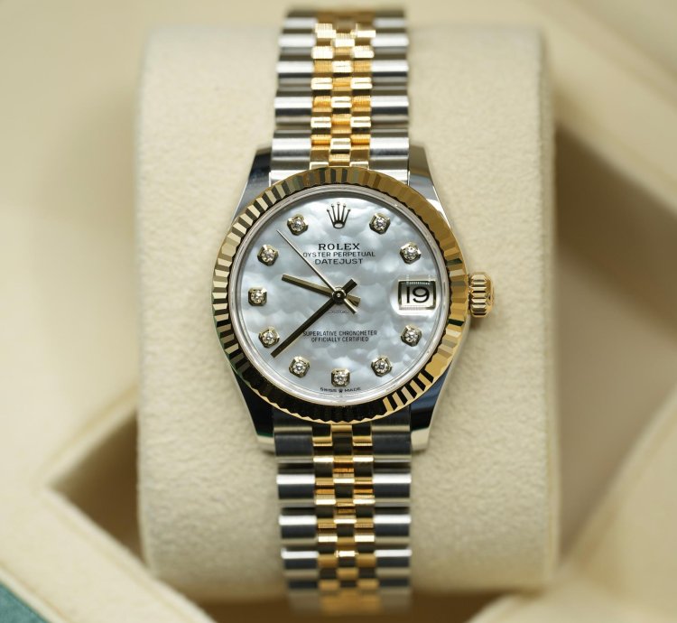Rolex Datejust 31 2024 Datejust 31 Steel And Gold Factory Mop Diamond Dial Unworn 278273 Box And Papers