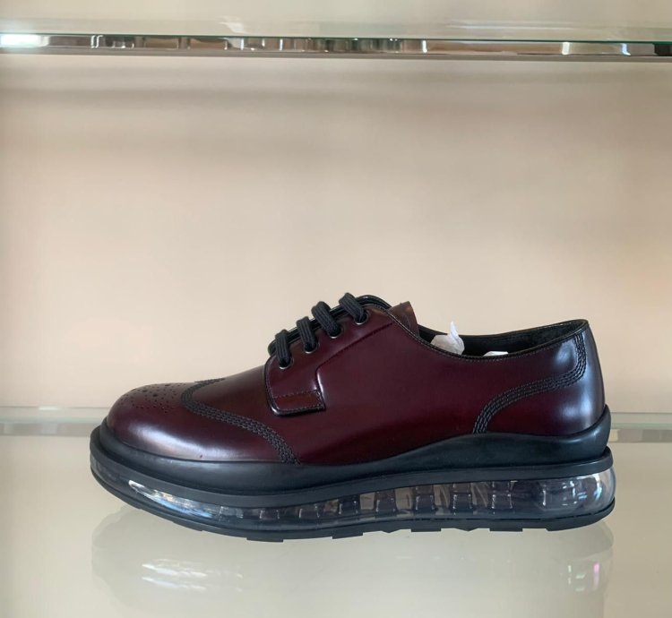 Brushed Leather Derbies In Cordovan