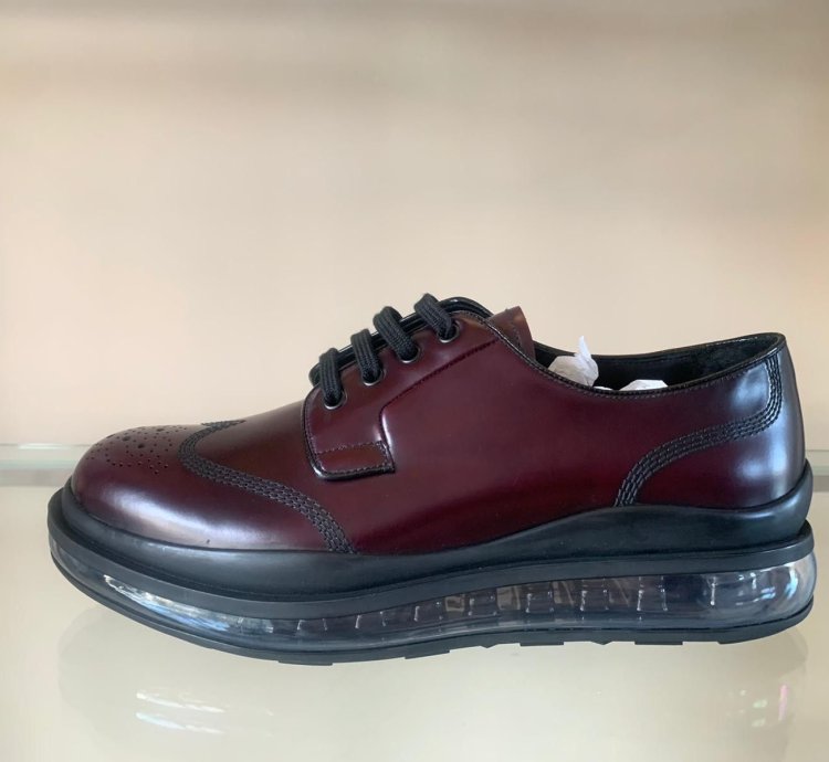 Brushed Leather Derbies In Cordovan