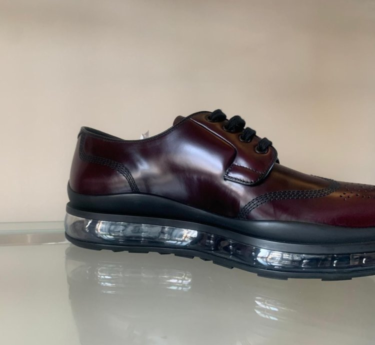 Brushed Leather Derbies In Cordovan