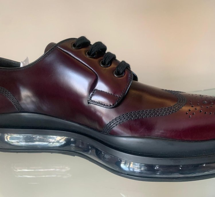 Brushed Leather Derbies In Cordovan