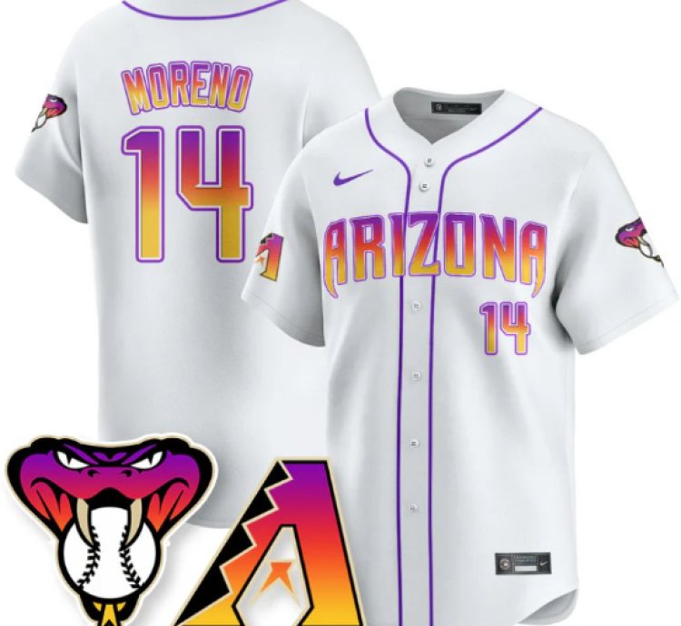Gabriel Moreno Jersey 14 Arizona Diamondbacks 2025 City Connect Concept Stitched White