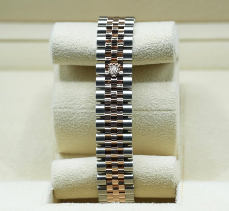 Rolex Datejust 31 2024 Steel Rose Datejust 31 White Mother Of Pearl Diamond Dial Unworn Box Papers 278271