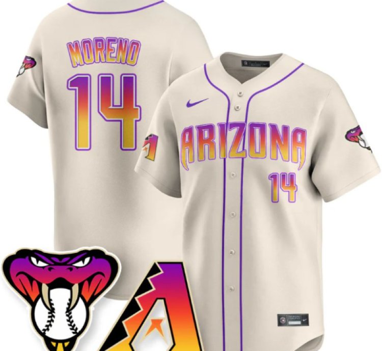 Gabriel Moreno Jersey 14 Arizona Diamondbacks 2025 City Connect Concept Stitched Cream