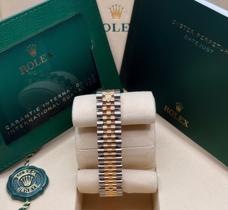 Rolex Datejust 31 2025 New Mother Of Pearl Diamond Two Tone Yellow Gold Fluted Jubilee