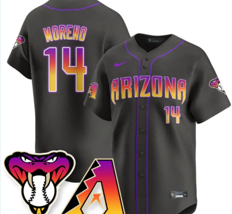 Gabriel Moreno Jersey 14 Arizona Diamondbacks 2025 City Connect Concept Stitched Black