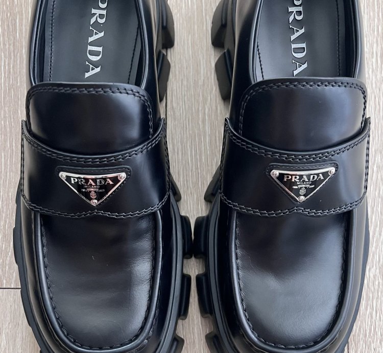 Brushed Leather Monolith Loafers