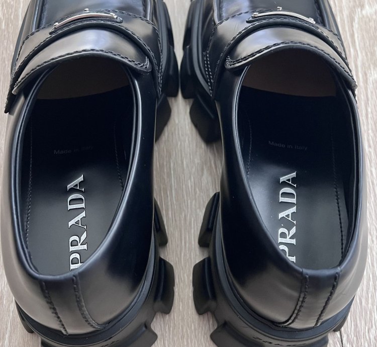 Brushed Leather Monolith Loafers