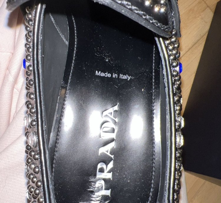 Brushed-leather Loafers With Studs And Rhinestones