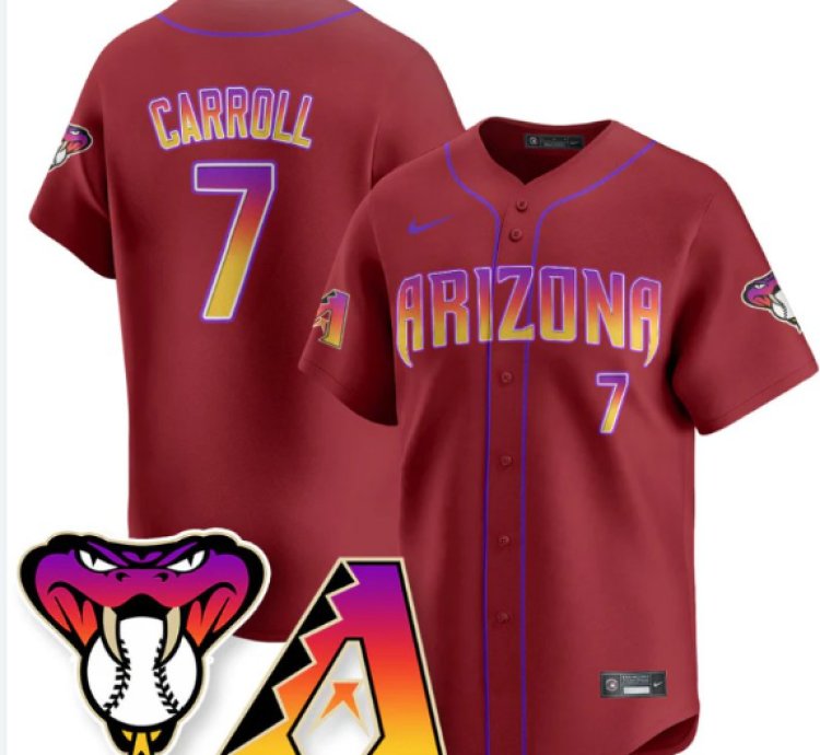 Corbin Carroll Jersey 7 Arizona Diamondbacks 2025 City Connect Concept Stitched Red