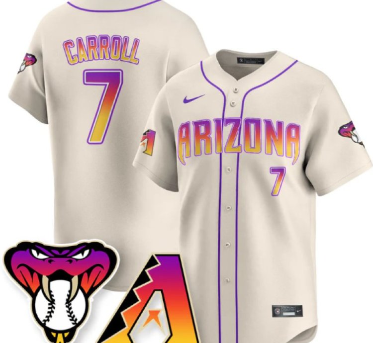 Corbin Carroll Jersey 7 Arizona Diamondbacks 2025 City Connect Concept Stitched Cream