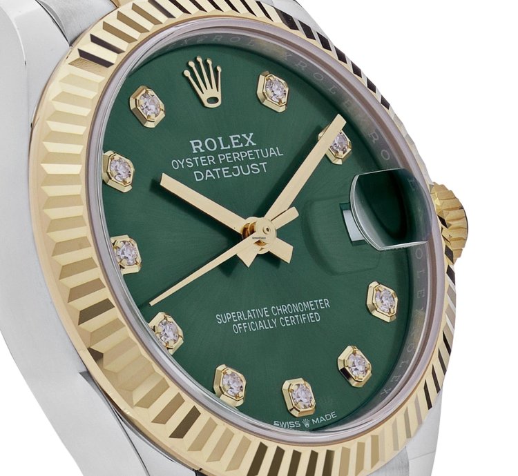 Rolex Datejust 31 278273 Ladies Yellow Gold Stainless Steel Green Dial 2023