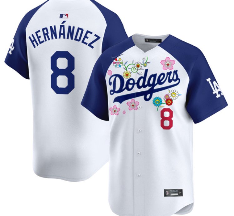 Kike Hernandez Jersey 8 Dodgers X Takashi Murakami 2025 Vapor Limited Stitched Alternate