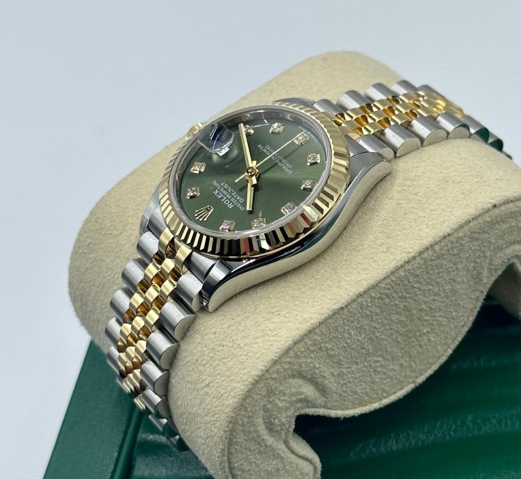 Rolex Datejust 31 278273g Green Dial Jubilee
